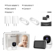 Babyphone Camera Avec Écran 4.5 Pouces HD Vision Nocturne Communication Bidirectionnelle et Musique Intégrée
