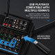 G4D 4-Channel Multi-function Professional Bluetooth Mixer with Amplifier & Microphone, Type:Rechargeable Microphone(EU Plug)