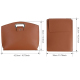 Sacoche Ordinateur Portable Étanche En Cuir PU Pour Laptop 12-14 Pouces Marron Doublure Polaire Confortable Et Résistante - w...