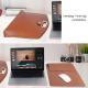 Sacoche Ordinateur Portable Étanche En Cuir PU Pour Laptop 12-14 Pouces Marron Doublure Polaire Confortable Et Résistante - w...