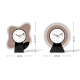 Horloge De Table Ronde Décorative En Acrylique Translucide Et Noyer À Mouvement Silencieux Pour Salon Bureau Et Chambre - www...