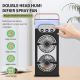 Ventilateur Brumisateur Portable 3 En 1 Pour Rafraîchir Et Humidifier Double Tête 180° Réservoir 400 Ml Silencieux 20 Db - ww...