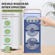Ventilateur Brumisateur Portable 3 En 1 Pour Rafraîchir Et Humidifier Double Tête 180° Réservoir 400 Ml Silencieux 20 Db - ww...