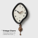 Horloge Murale À Quartz Silencieux Pour Salon Avec Cadre Irrégulier Et Ornement Oscillant Design Rétro - www.yonis-shop.com