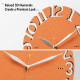 Horloge Murale Décorative Orange Pour Salon Ou Cuisine Silencieuse À Pendule Mobile Mouvement Quartz Fixation Facile - www.yo...