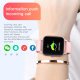 Montre Connectée Écran Couleur 1.4 Pouces Étanche IP67 Mesure Température Corporelle Surveillance Fréquence Cardiaque et Tens...