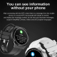 Montre Connectée Argentée Avec Écran 1.28 Pouces Surveillance Santé Appels Bluetooth NFC - www.yonis-shop.com