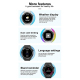 Montre Connectée Argentée Avec Écran 1.28 Pouces Surveillance Santé Appels Bluetooth NFC - www.yonis-shop.com