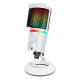 Microphone Condensateur De Bureau Pour Streaming Avec Éclairage RGB Réduction Du Bruit Connexion Sans Fil Et Mode Muet - www....