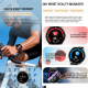 Montre Connectée Avec Écouteurs TWS Intégrés Appels Bluetooth Fréquence Cardiaque Écran Tactile IP67 Android iOS - www.yonis-...