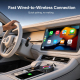 Adaptateur CarPlay Et Android Auto Sans Fil Conversion Filaire Affichage 1080P Système Android WiFi Double Bande - www.yonis-...