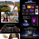 Smartphone Ultra Résistant 5G Avec Vision Nocturne Batterie 10600mAh Écran 6.67 Pouces Android 14 Caméra 50MP Stockage 1TB - ...