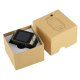 Montre connectée Bluetooth noire présentée dans sa boîte d emballage en carton kraft avec couvercle. - Yonis Y-mcb27