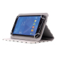 Housse universelle tablette tactile 7 pouces Blanc &agrave; pois noirs - www.yonis-shop.com