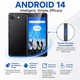 Smartphone Compact 4G Android 14 Écran 4 Pouces 4Go 64Go Double SIM OTG NFC - www.yonis-shop.com