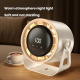 Ventilateur De Circulation Rechargeable 100 Vitesses Affichage Numérique Orientation 360° Batterie 4000 mAh Éclairage D’Ambia...