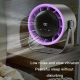 Ventilateur De Circulation Rechargeable 100 Vitesses Affichage Numérique Orientation 360° Batterie 4000 mAh Éclairage D’Ambia...