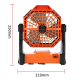 Ventilateur De Camping Portable Rechargeable 7800mAh Avec Éclairage LED Vitesse Variable Et Crochet De Suspension - www.yonis...