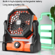 Ventilateur De Camping Portable Rechargeable 7800mAh Avec Éclairage LED Vitesse Variable Et Crochet De Suspension - www.yonis...