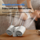 Ventilateur Portable À Clipser À La Taille À Double Tête Batterie 8000 mAh Éclairage Intégré Trois Vitesses - www.yonis-shop.com
