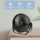 Mini Ventilateur Rechargeable 3 En 1 Mural Bureau Et Extérieur Silencieux Moteur Sans Balais 3 Vitesses USB-C Pivotant À 360°...