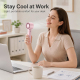Mini Ventilateur Portable Rechargeable Avec Support De Bureau Moteur 10000 Tours Par Minute USB C 2 Modes Compact - www.yonis...