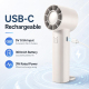 Mini Ventilateur Portable Rechargeable Avec Support De Bureau Moteur 10000 Tours Par Minute USB C 2 Modes Compact - www.yonis...