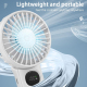 Ventilateur À Main Pliable Pour Se Rafraîchir Avec Écran LED 5 Vitesses Batterie 2400 mAh Et Lanière - www.yonis-shop.com