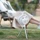 Ventilateur De Camping Portable 4000 mAh Silencieux Sur Pied Ou À Suspendre Autonomie 15 Heures Nettoyage Facile - www.yonis-...