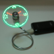 Mini Ventilateur USB Pour Ordinateur Avec Horloge À Affichage LED Col Flexible 30 Cm Et Pales Souples - www.yonis-shop.com