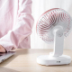 Ventilateur De Bureau USB Silencieux Avec Oscillation Automatique Autonomie 15 Heures Batterie 4000 mAh 4 Vitesses Rose Poudr...