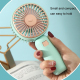Mini Ventilateur Portable De Poche Rose À Souffle Puissant Base Amovible Support Smartphone Et Recharge USB 400 mAh - www.yon...