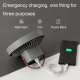 Ventilateur De Camping Portable Sur Batterie 10000 mAh Avec Éclairage LED Trépied Réglable Et Oscillation 180° - www.yonis-sh...