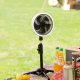 Ventilateur De Camping Portable Sur Batterie 10000 mAh Avec Éclairage LED Trépied Réglable Et Oscillation 180° - www.yonis-sh...