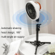 Ventilateur De Camping Portable Sur Batterie 10000 mAh Avec Éclairage LED Trépied Réglable Et Oscillation 180° - www.yonis-sh...