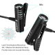 Microphone Professionnel Clip-On 3.5mm Plug Lavalier Omnidirectionnel Avec Technologie Anti-Bruit Pour Diffusion En Direct et...