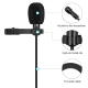 Microphone Professionnel Clip-on Lavalier Omni-directional Condenser Pour Enregistrement Interview et Conférence - www.yonis-...