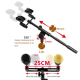 Microphone Double Tête Clip Aluminium Accessoires Réglable Multi-Angles Pour Réunions Conférences Éducation Live - www.yonis-...