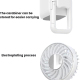 Ventilateur Portable Silencieux Rechargeable USB-C 3 Vitesses Avec Crochet Et Fonction Bureau - www.yonis-shop.com
