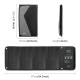 Chargeur Panneau Solaire Portable Pliable 28W Deux Ports USB Étanche Noir - www.yonis-shop.com