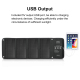 Chargeur Panneau Solaire Portable Pliable 28W Deux Ports USB Étanche Noir - www.yonis-shop.com