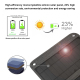 Chargeur Panneau Solaire Portable Pliable 28W Deux Ports USB Étanche Noir - www.yonis-shop.com