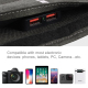 Chargeur Panneau Solaire Portable Pliable 28W Deux Ports USB Étanche Noir - www.yonis-shop.com