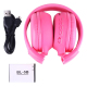 Casque Sans Fil MP3 Audio Stéréo Écran LCD Lecteur Carte Micro SD Fonction Radio FM rose - www.yonis-shop.com
