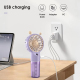 Mini Ventilateur Brumisateur Portable Rechargeable USB Orange 4 Vitesses Silencieux 400 mAh 18 5 cm - www.yonis-shop.com
