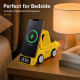 Chargeur Sans Fil 3 En 1 Avec Support De Bureau Qi Haut-Parleur Bluetooth 5W Affichage De L’Heure - www.yonis-shop.com