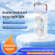 Ventilateur Brumisateur Portable 3 En 1 Pour Rafraîchir Et Humidifier Double Tête 180° Réservoir 400 Ml Silencieux 20 Db - ww...