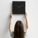 Horloge Murale Décorative Silencieuse Avec Cadran Géométrique Aiguilles En Noyer Et Pose Sans Perçage - www.yonis-shop.com