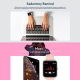 Montre Connectée IPS 1.4 Pouces Avec Suivi De La Pression Artérielle Et Du Sommeil Contrôle Musique Et Caméra Compatible Andr...