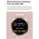 Montre Connectée Femme Élégante Or avec Bracelet Acier Appels Bluetooth et Suivi Santé IP67 Étanche Écran Tactile IPS - www.y...
